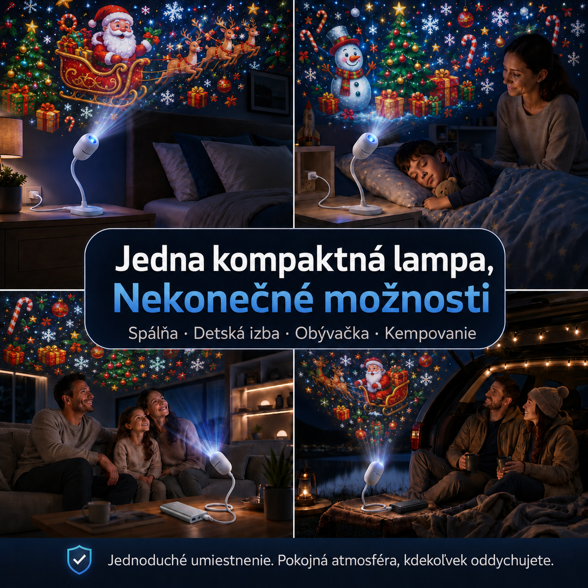 🎅𝑺𝑪𝑵𝑫𝑹®🎄🎄 Inteligentný HD projektor nočnej oblohy s dynamickým 5D holografickým efektom novej generácie