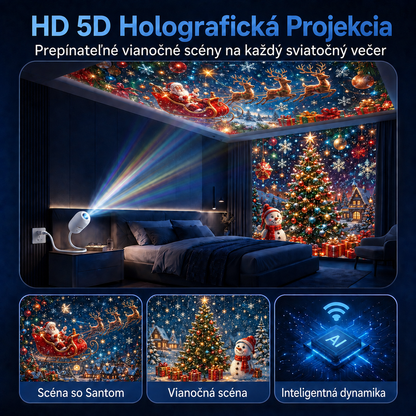 🎅𝑺𝑪𝑵𝑫𝑹®🎄🎄 Inteligentný HD projektor nočnej oblohy s dynamickým 5D holografickým efektom novej generácie